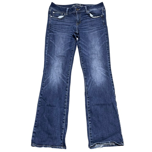 American Eagle Outfitters Women's Boot Cut Jeans - Dark Blue - Picture 1 of 9